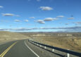 Argentina Ruta 40 South of Los Antiguos bend in road C Sally Dodge