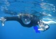 Ecuador galapagos islands snorkelling lady