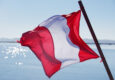 Peru flag boat lake titicaca chris bladon