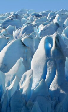 Chile patagonia torres del paine jagged ice face of glacier grey