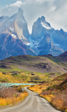 Chile torres del paine cuernos road adobe stock
