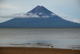 Nicaragua ometepe looking over bay to maderas volcano