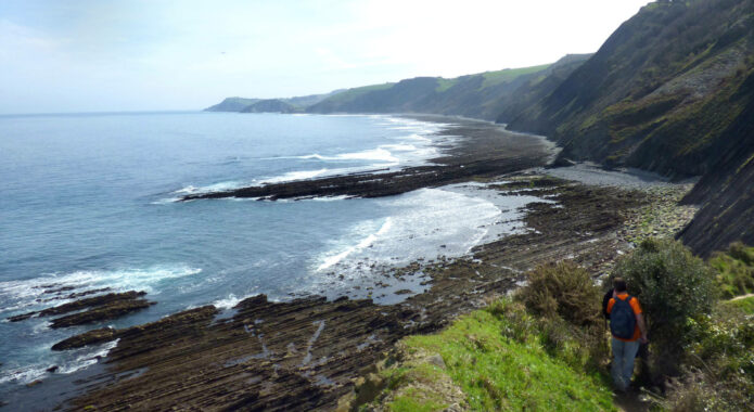 Spain basque country inn to inn zumaia flysh cliff camino 2