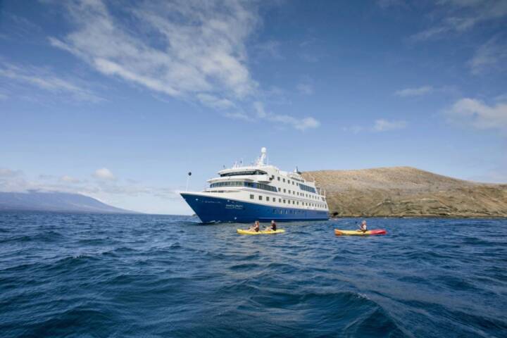 Ecuador galapagos santa cruz II kayaks and ship