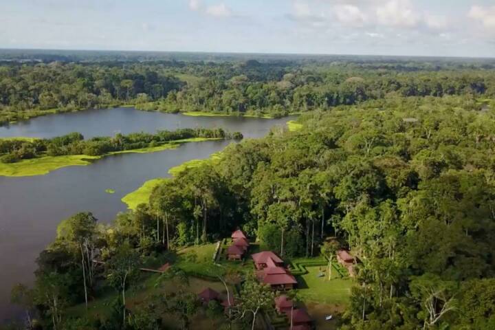 Ecuador amazon eden lodge from above c eden