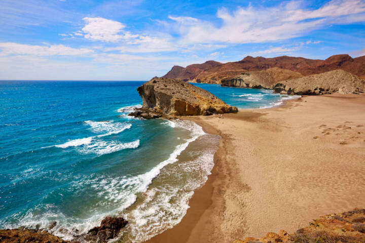 Spain andalucia almeria playa del monsul beach at cabo de gata in spain