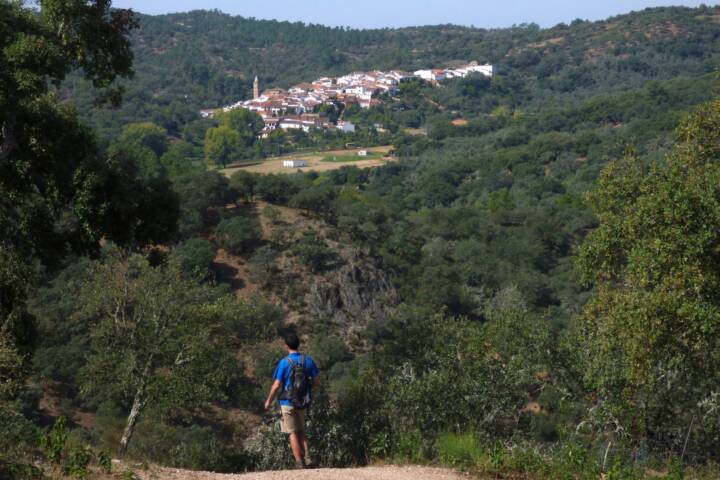Spain andalucia aracena hills approaching valdelarco
